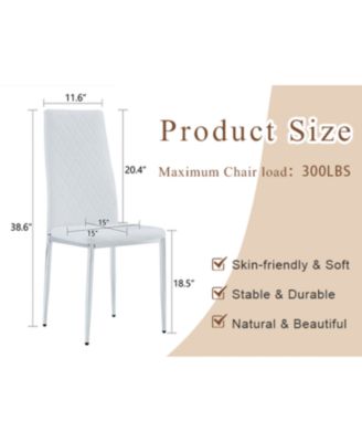 Diamond Quilted Dining Chairs (Set of 4)