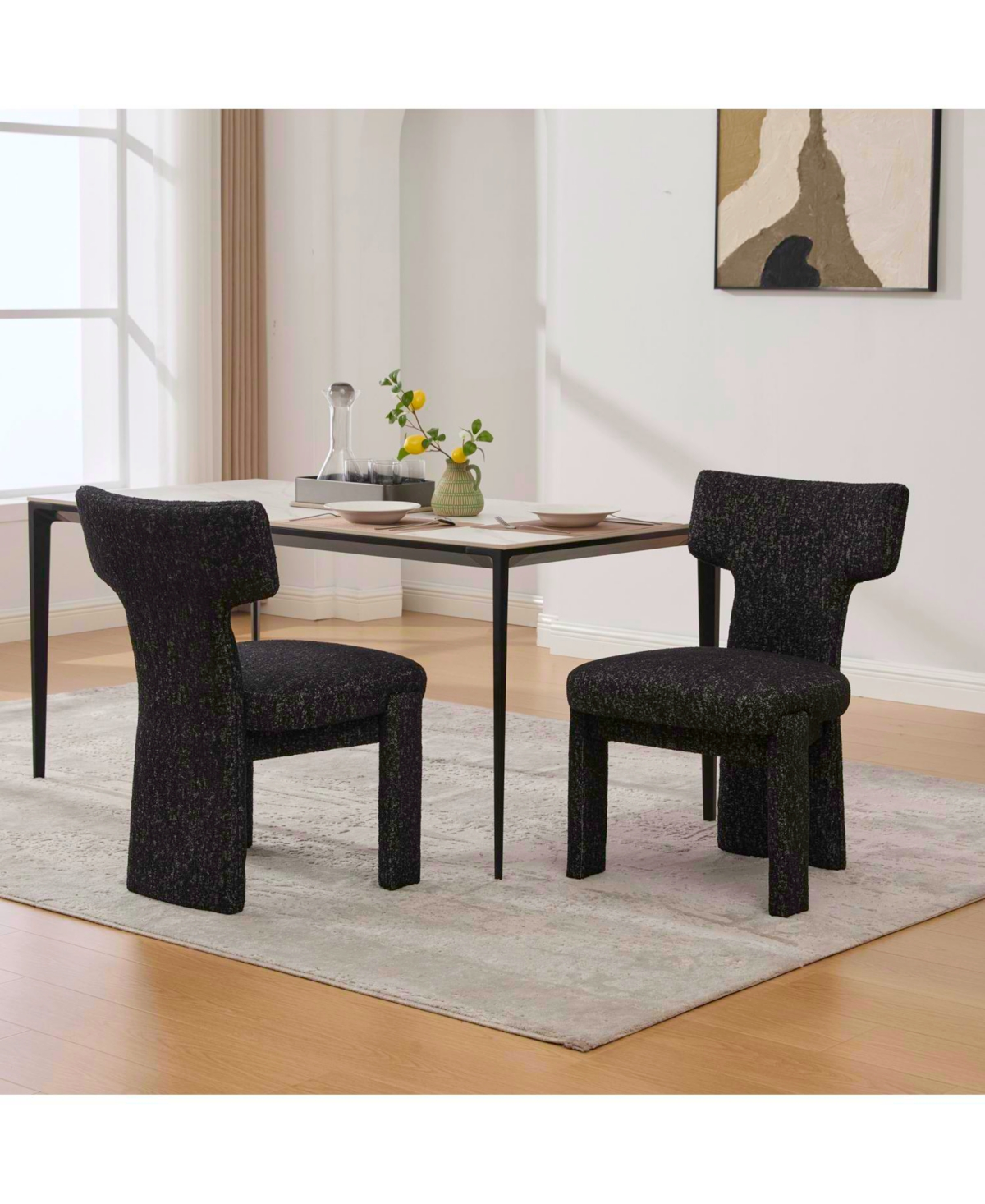Streamdale Furniture Upholstered Chenille Dining Chairs (Set of