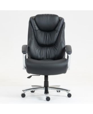 Ergonomic PU Leather Office Chair with Lumbar Support