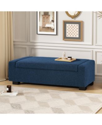 50" Rectangular Ottoman Bench with Hinged Lid & Storage