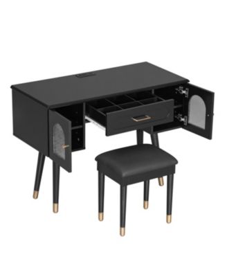 Vanity Makeup Table Set Charging Port