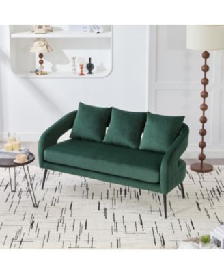 Streamdale Velvet Living Room Set- Loveseat & 2 Chairs, Green