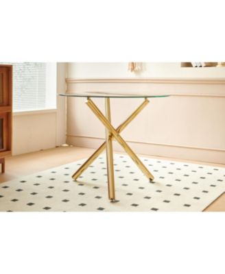 4–6 Pc. Glass Top Dining Set with Mid-Century Design