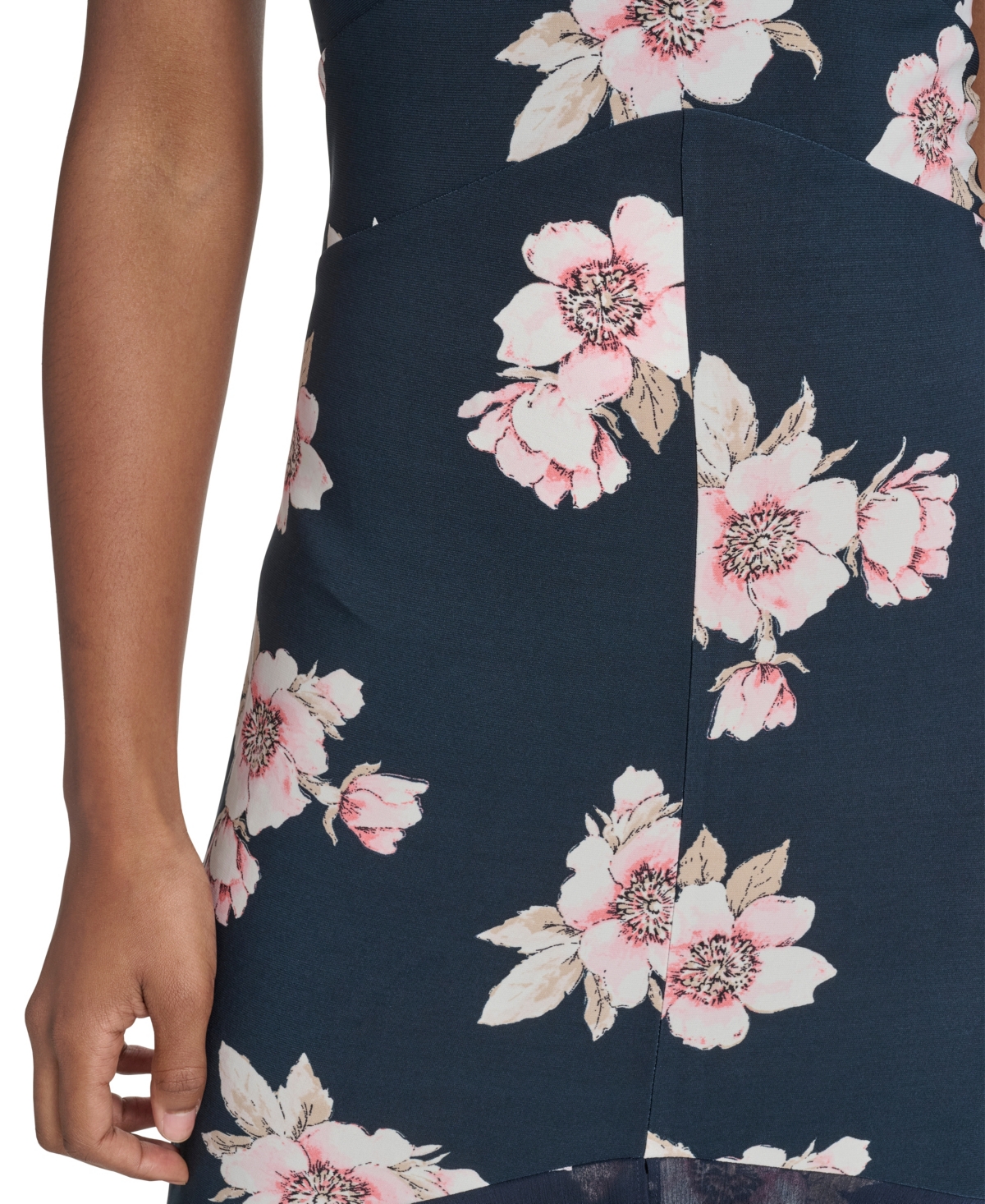 Tommy Hilfiger Women's Chiffon Combo Midi Dress