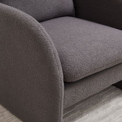 Luxurious Lamb Fabric Sofa with Cozy Toss Pillows for Ultimate Comfort