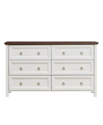 Farmhouse 6-Drawer Chest with Rustic Storage