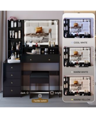 41" LED Mirror Vanity Table with Stool