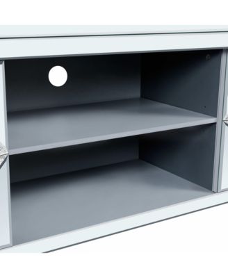 Mirrored TV Stand for 65+" TVs, Silver