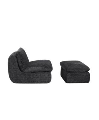 Full Compression sofa chair with swivel add Ottoman