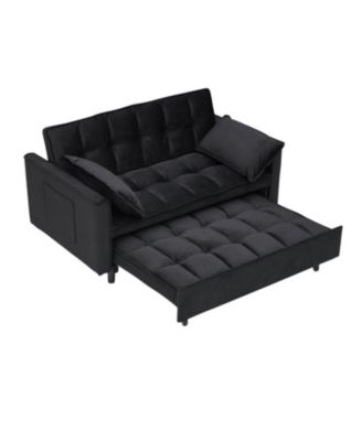 Streamdale Modern Velvet Sleeper Sofa with Pillows & Pockets