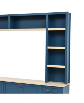  Farmhouse Entertainment Center Wall Unit for 75" TV
