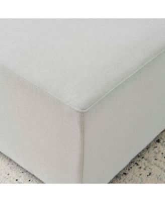 Streamdale Simple White Long Ottoman, Practical Furniture for Living Room and Bedroom