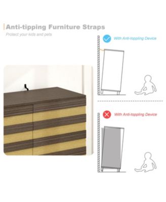 55" Buffet Sideboard Cabinet- Hand Carved, 2 Drawers, 3 Doors, Adjustable Shelves