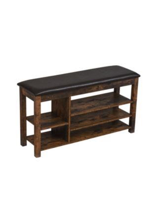 Streamdale Rubberwood Shoe Bench with Storage