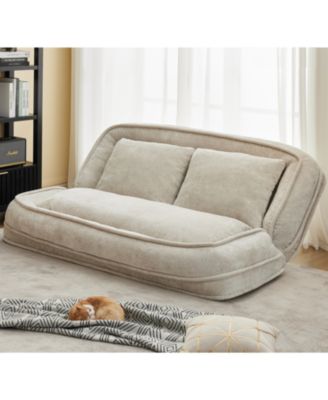 Double Dog Bed Loveseat- Extra Large Floor Couch, Adjustable.