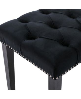 Streamdale Tufted Velvet Bench Ottoman