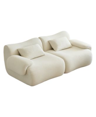 Streamdale Memory Foam 2-Seater Sofa in a Box - White