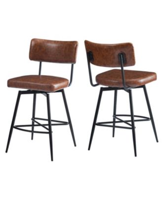 26" Retro Swivel Counter Stools (Set of 2)
