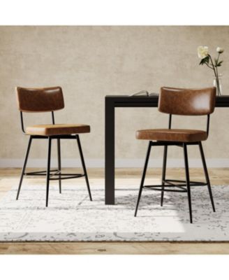 26" Retro Swivel Counter Stools (Set of 2)