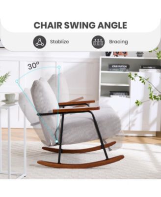 Streamdale Modern Accent Chair Arm Chair Living Room Rocking Chair Metal Frame
