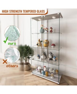 LED Glass Display Cabinet - White