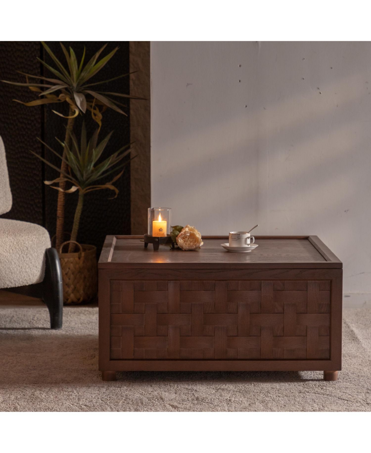 Streamdale Furniture Farmhouse Coffee Table - Large Square Brown