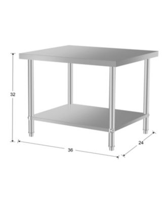 Stainless Steel Kitchen Prep Table w/ Under Shelf