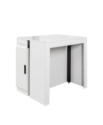 Streamdale Extendable Dining Table with Outlet & Storage