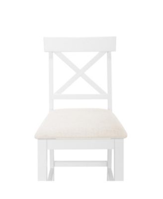 60" Farmhouse Counter Height Dining Set with Storage & Chairs, White