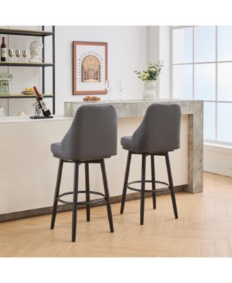 Streamdale swivel bar & couter stool, 24"&30" adjustable, (set of 2) Fabric color