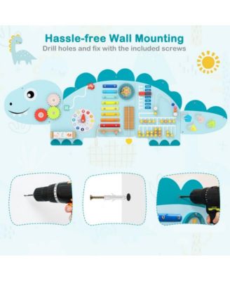 Montessori Wall Activity Board with Sensory Learning Games for Toddlers