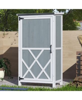 54" Storage Shed w/ Sloped Roof & 5 Compartments
