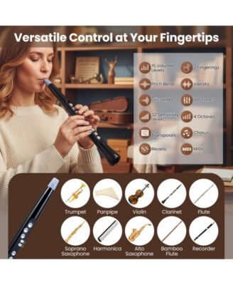 Electronic Wind Instrument with Wireless MIDI and Portable Digital Saxophone Functions