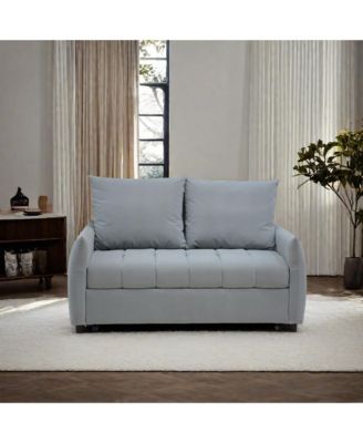 3-in-1 Velvet Sleeper Sofa with Storage