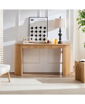 Modern Console Table with Drawer - NATURE