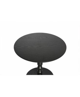 23" Black Round Accent Table - Modern Side/Nightstand