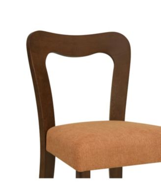 Dining Chair Without Arm(walnut+caramel) Set of 2