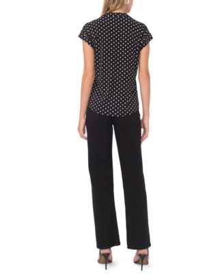 Women's V-Neck Front Placket Blouse