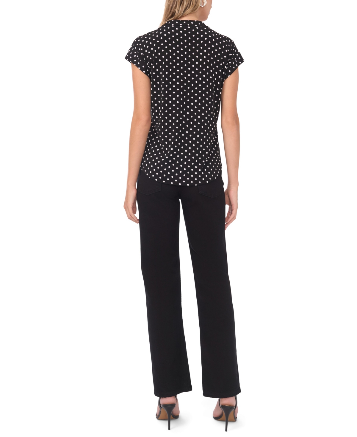 Vince Camuto Women's V-Neck Front Placket Blouse