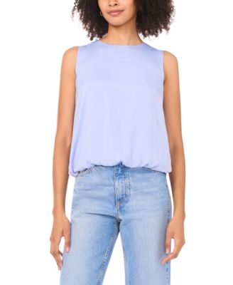 Women's Bubble Hem Crewneck Blouse