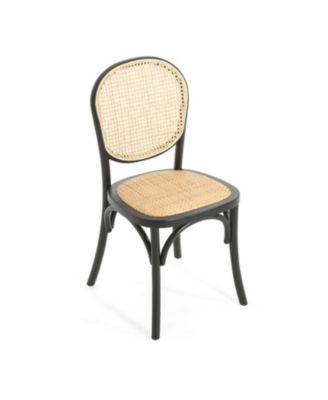 Rattan Dining Chairs (Set of 2) - Vintage Style, No Assembly