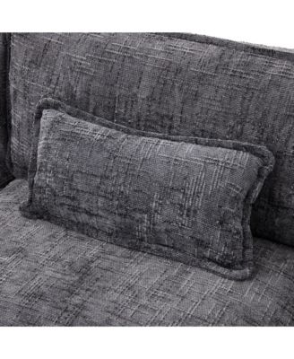 Oversized Sectional Sofa Cloud Couch w/ Ottoman, USB & Phone Holder