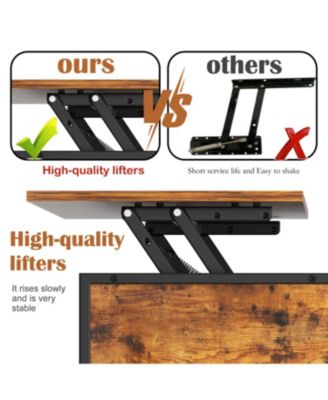 Streamdale Farmhouse Lift Top Coffee Table - Adjustable Height, Storage, Hidden Compartment