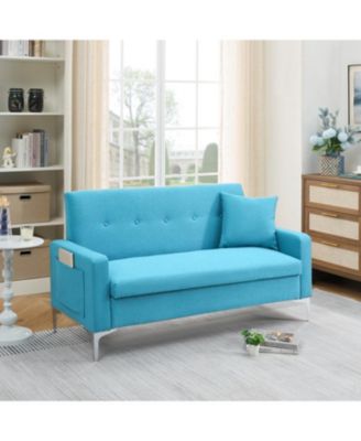 57" Comfortable Double Sofa w/ Storage