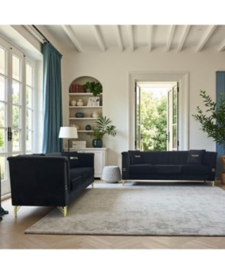 Cream Velvet Tufted Sofa Set - Modern Comfort & Style