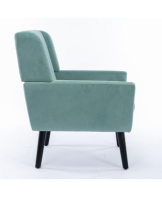 Velvet Accent Chair with Black Legs