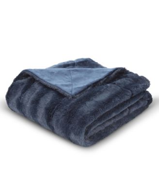 Ultra Soft Faux Fur to Microplush Reversible Oversized Throw, 60" x 70"