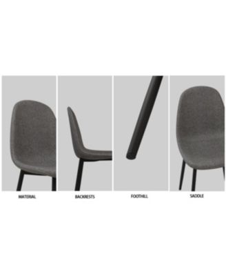 Streamdale 59" Black Dining Table & 4 Suede Chairs