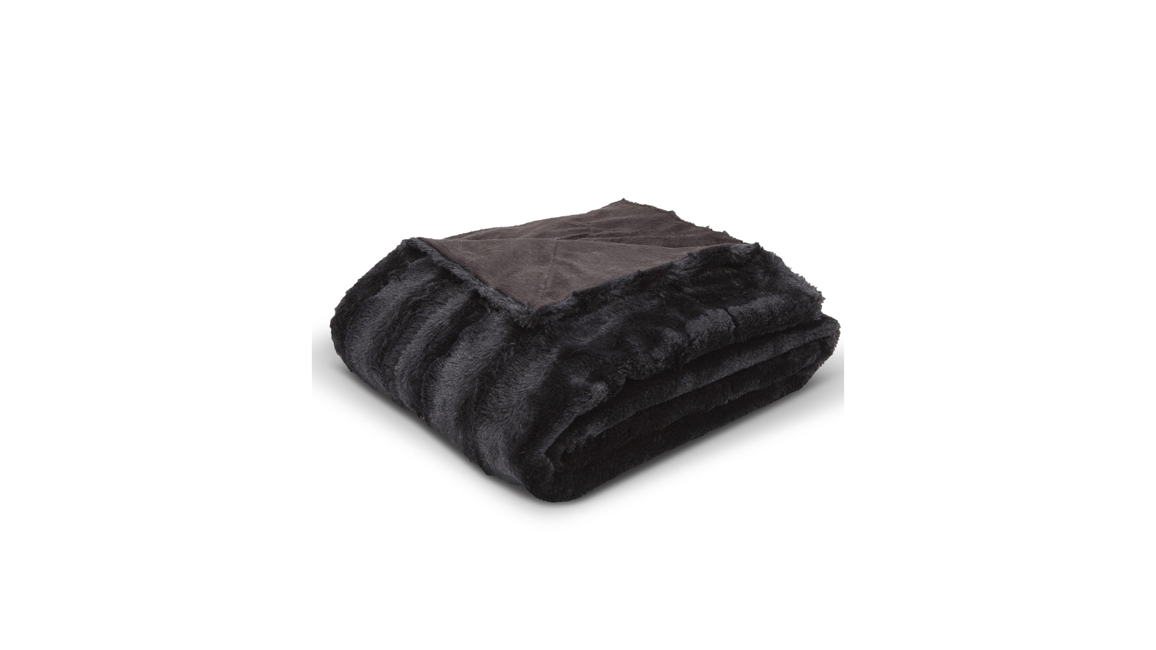 Cheer Collection Ultra Soft Faux Fur to Microplush Reversible Oversized Throw, 86" x