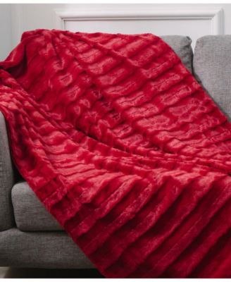 Ultra Soft Faux Fur to Microplush Reversible Oversized Throw, 86" x 86"